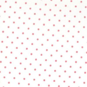 Essential Dots By Moda - White/Peony