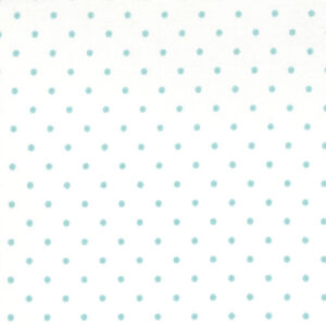 Essential Dots By Moda - White/Teal