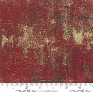 Grunge Metallic By Basicgrey For Moda - Red Berry