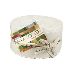 Bella Solids Jelly Rolls - White - Packs Of 4